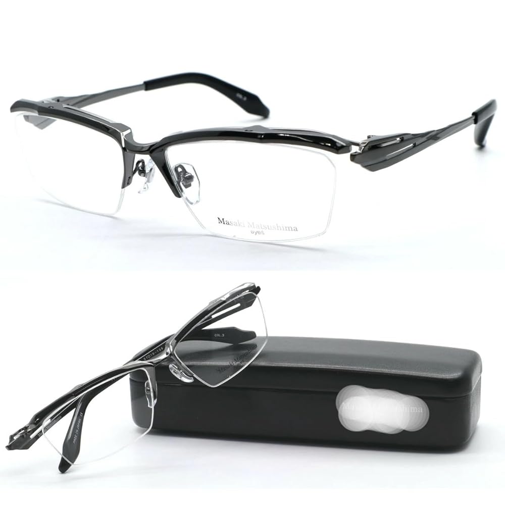 マサキマツシマ 日本製 メガネフレーム MF-1302-3 度付き可 鯖江 Amazon | マサキマツシマ メガネ MF-1302 col.3 度無し無色